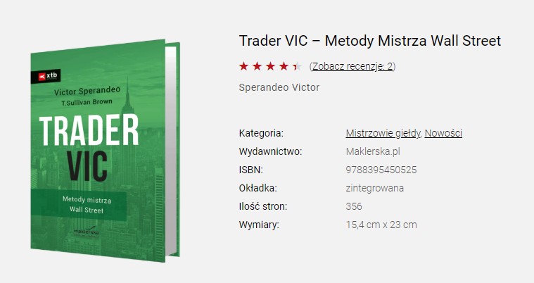 „TRADER VIC    Metody Mistrza Wall Street”  Victora Sperandeo